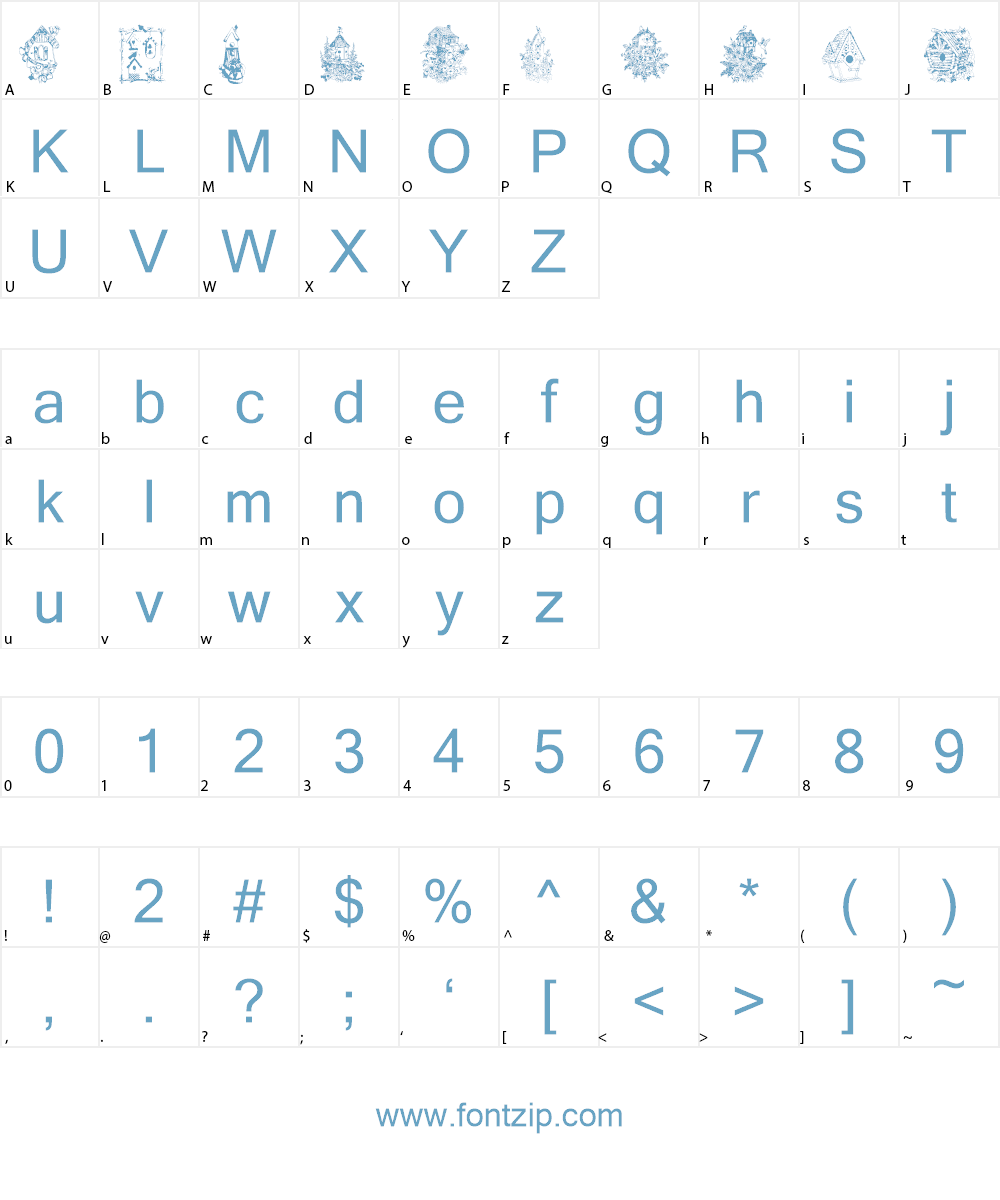 For the Birds Font Character